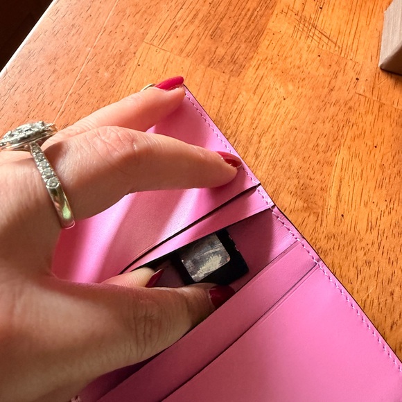 Bulgari Serpenti Forever Compact Wallet Green Pink w/ Box Authentic - Picture 6 of 7